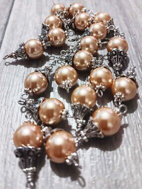 10mm Glass Pearl Bead Charms
